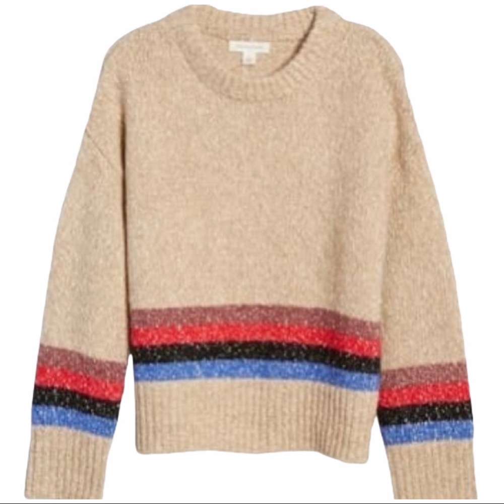 Treasure Bond Mini Stripe Pullover Sweater L